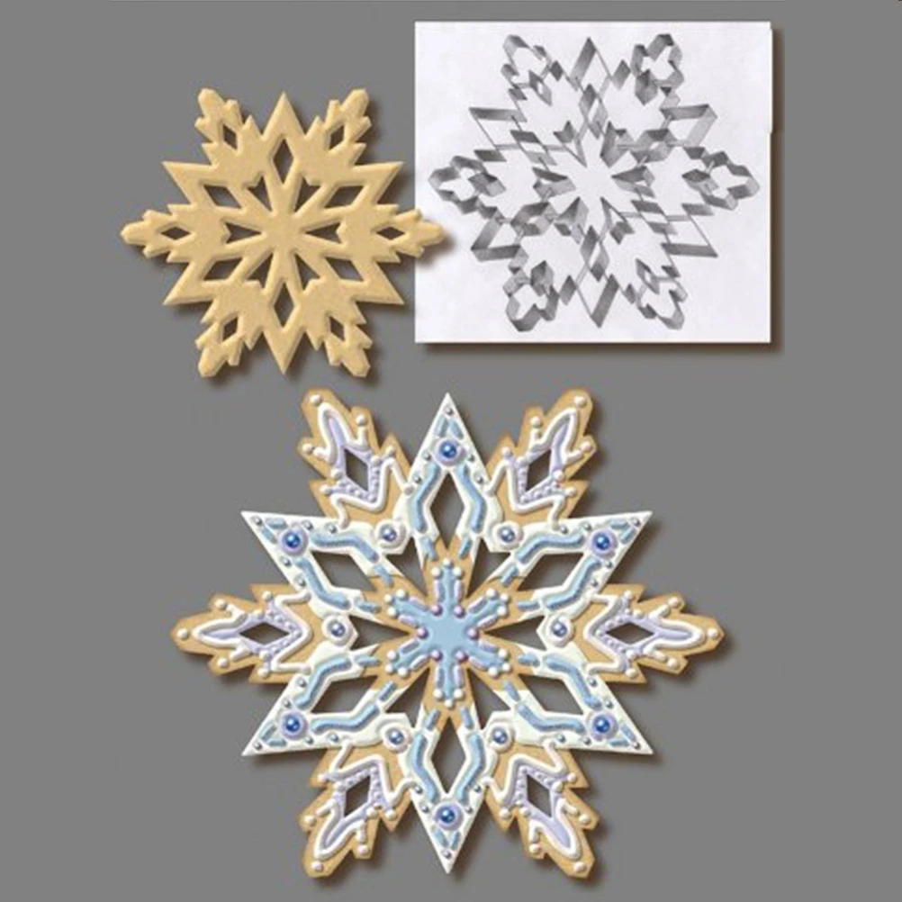 3D Snowflake Cake Mold Stainless Steel Baking Mold Multipurpose Kitchen Baking Tools For Udge Rolled Fudge Royal Frosting