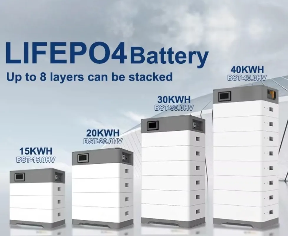 High Voltage Stackable Lifepo4 Battery 51.2v 50ah Solar Lithium Battery Pack 15kva 20kw 30kw 40kw