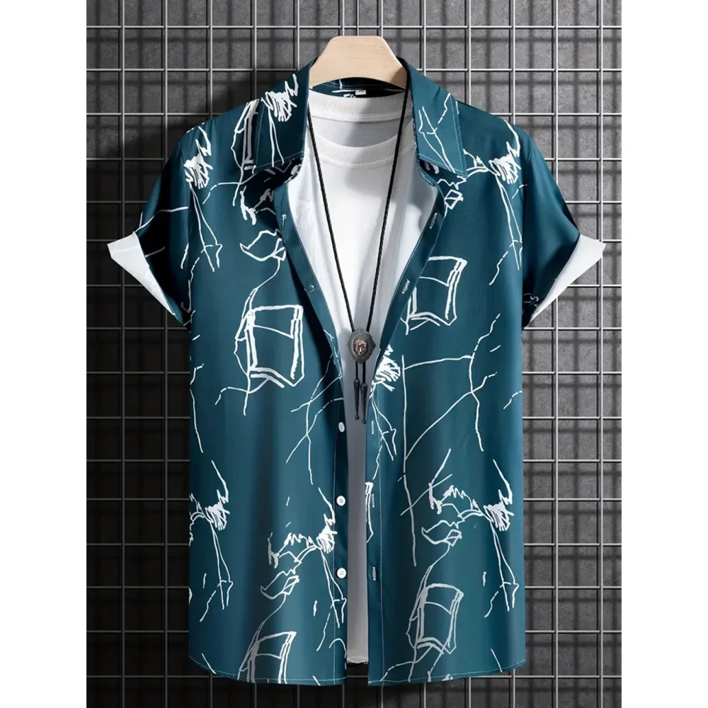 

Simple Casual Men's Shirts 3d Print Shirts Loose Breakable Hawaiian Shirt Men Clothing Summer Shirt For Men Street Casual Tops