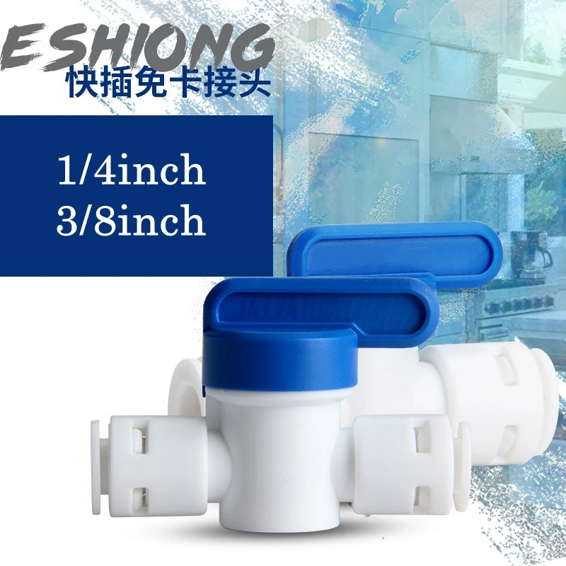 

2pcs Water Purifier Valve 1/4inch,3/8inch Water Pipe Switch Kitchen Household Water Dispenser Ball Valve Accessories