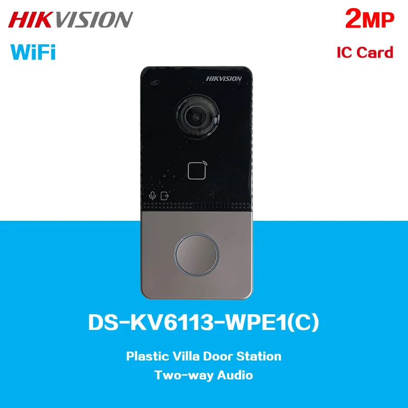 Imagem -03 - Hikvision-villa Video Intercoms Kit Wi-fi Multi-idiomas Ds-kv6113-wpe1c Ds-kh6320-wte1 Ds-kh6350-wte1 Áudio em Dois Sentidos