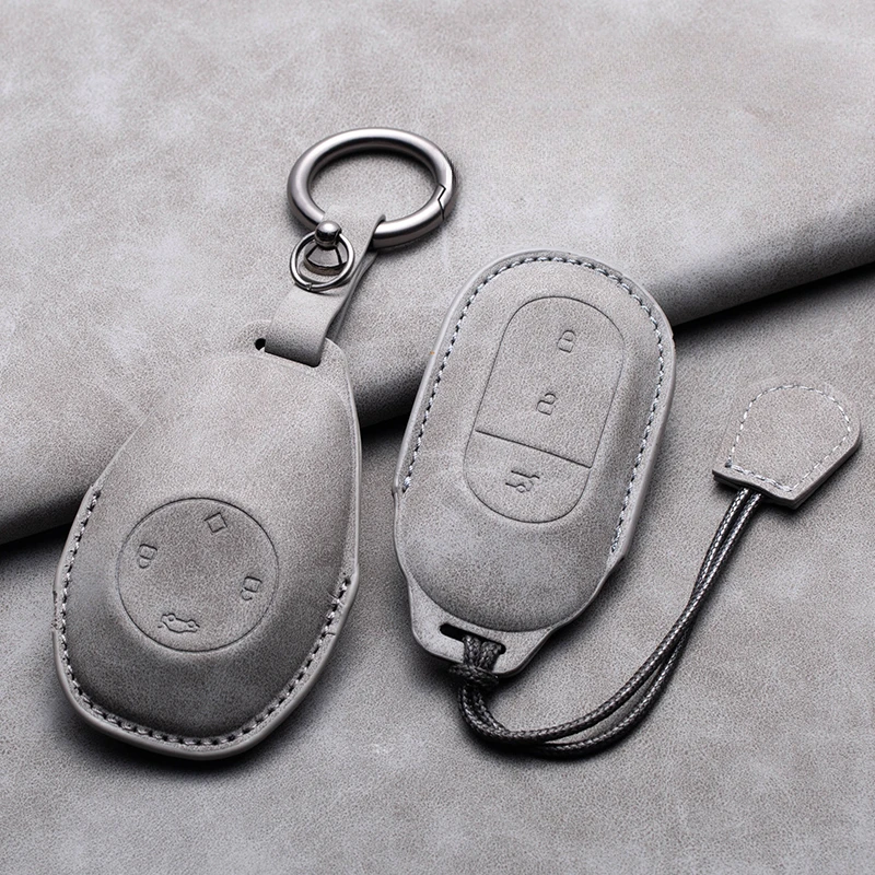 

Leather Car Remote Key Case Cover Shell for LEAPMOTOR S01 T03 C10 C11 High Quality Auto Key Fob Keychain Accessories