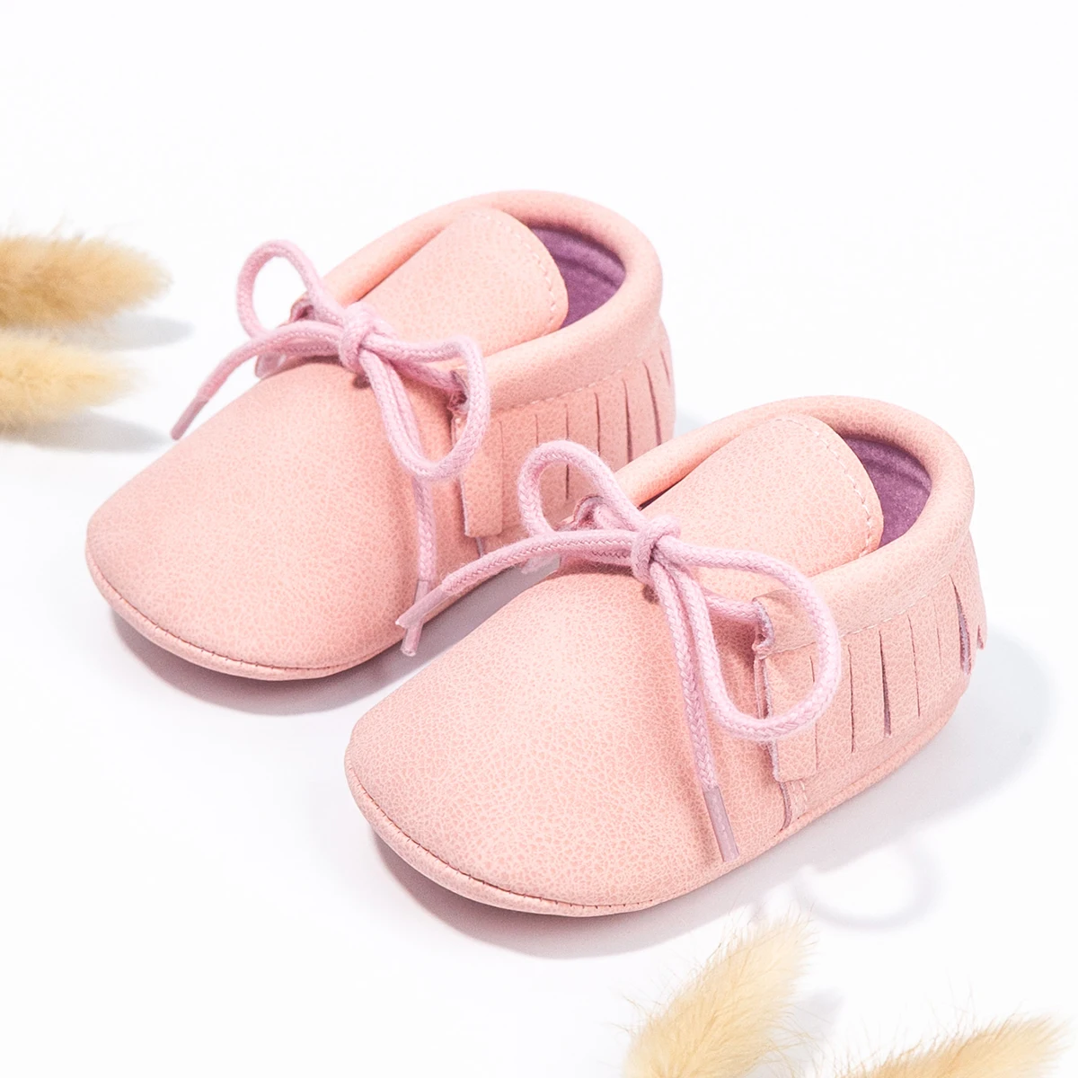 Classic Vintage PU Leather Bow Tie Baby Shoes Tassel Soft Sole Boys Girls Baby Moccasins Infant Initial First Walkers Shoes