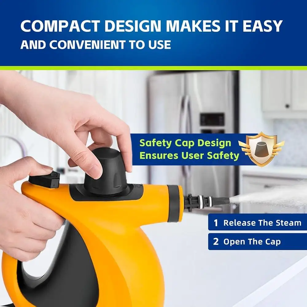 منظف البخار المضغوط المحمول 11 قطعة ملحقات متعددة الأغراض قوية محمولة باليد البخار المنزل المطبخ الحمام المفروشات سيارة