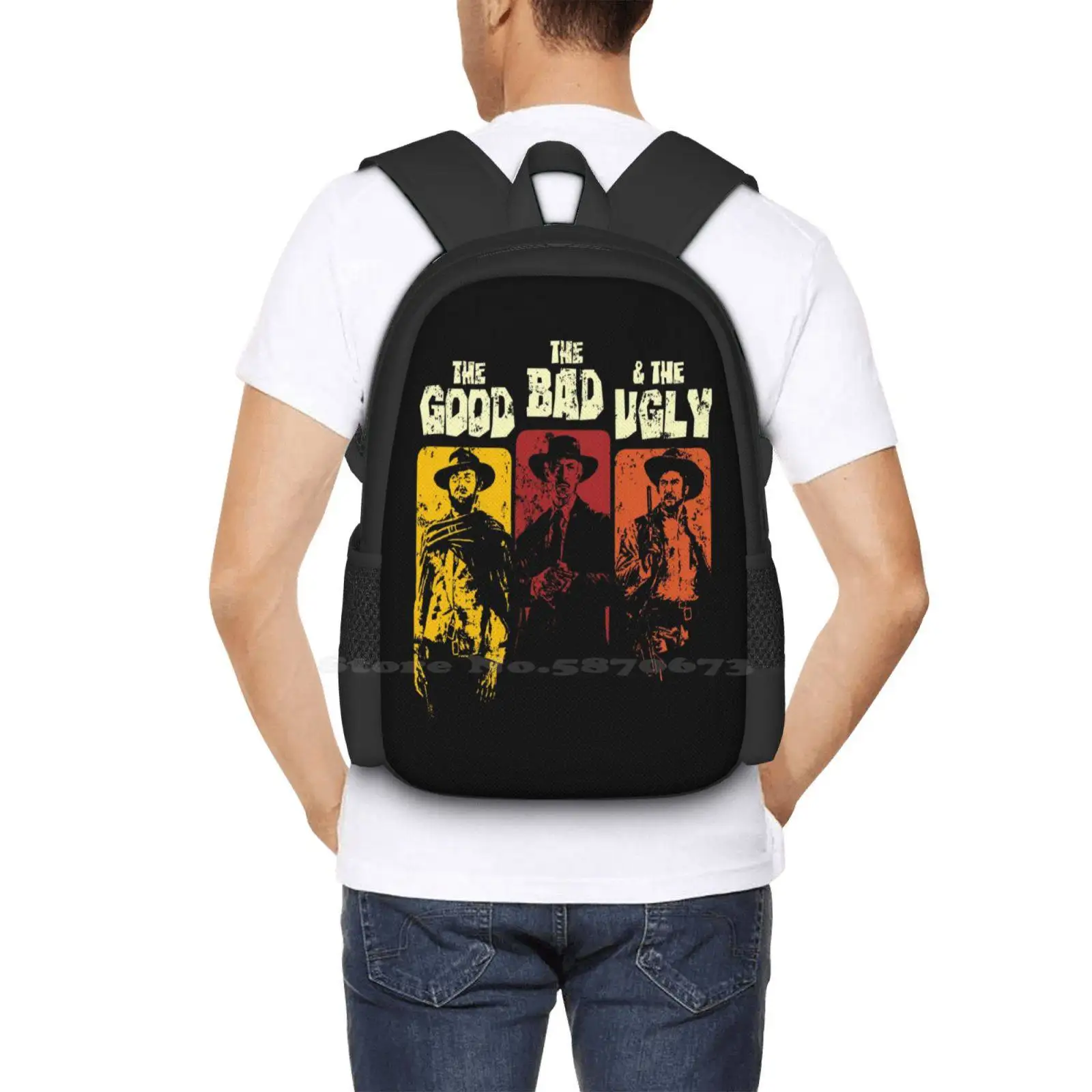 The Good , The Bad And The Ugly Bag mochila para hombres, mujeres, niñas, adolescentes, Dustbrain Design, The Good , The Bad And The Ugly