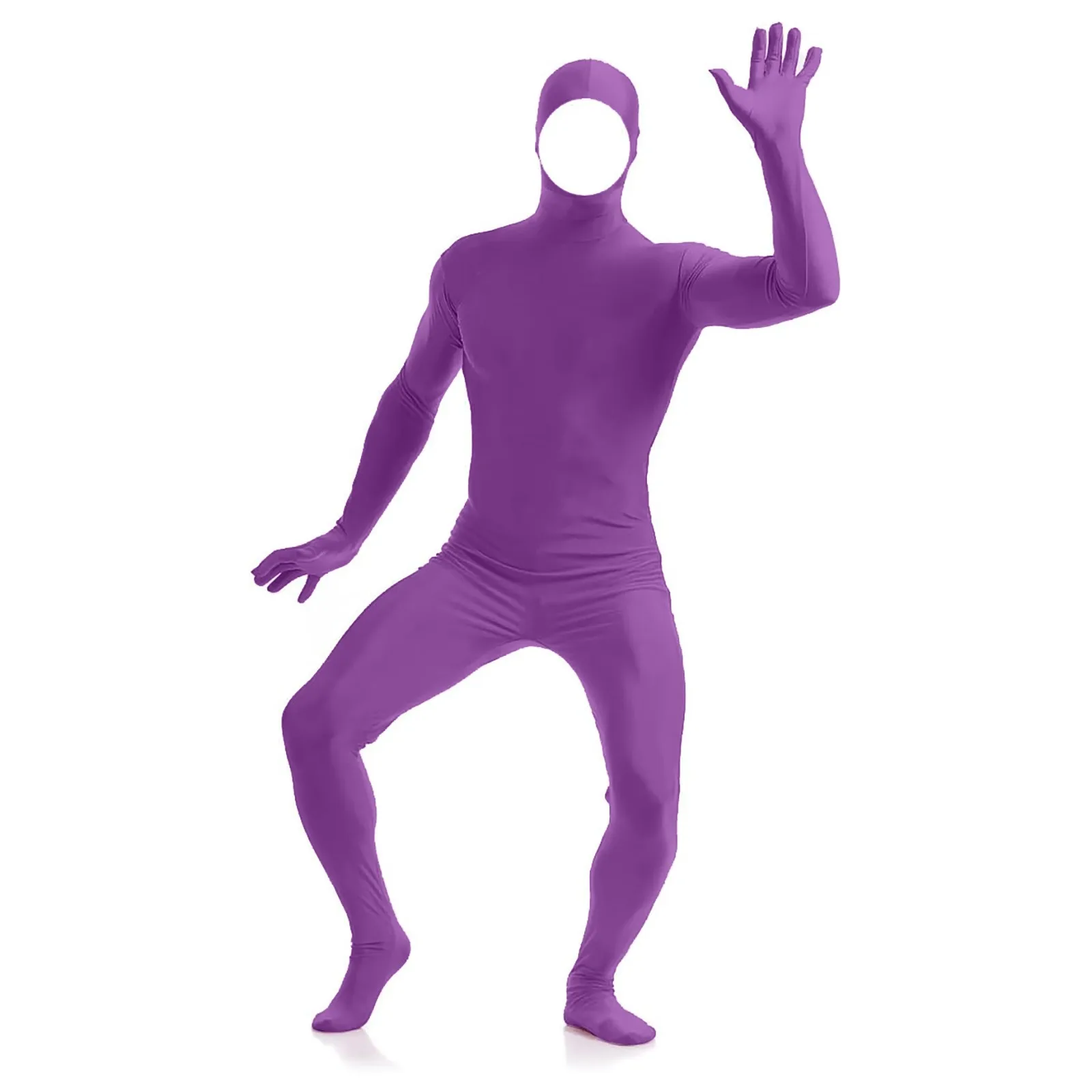 Tights Suit Full Jumpsuit Adult Kids Unisex Stage Performance Costume Stretchy Disappearing Man Bodysuit Carnival Cosplay Wear