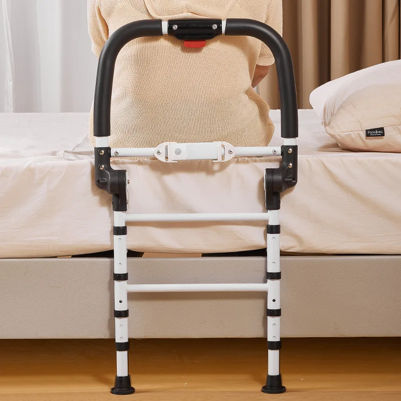 Bed Rails for Elderly Pregnant Safety Folding Guardrail with Lamp Bed Assist Rail Bedside Handrail Railing Fall Prevention Guard