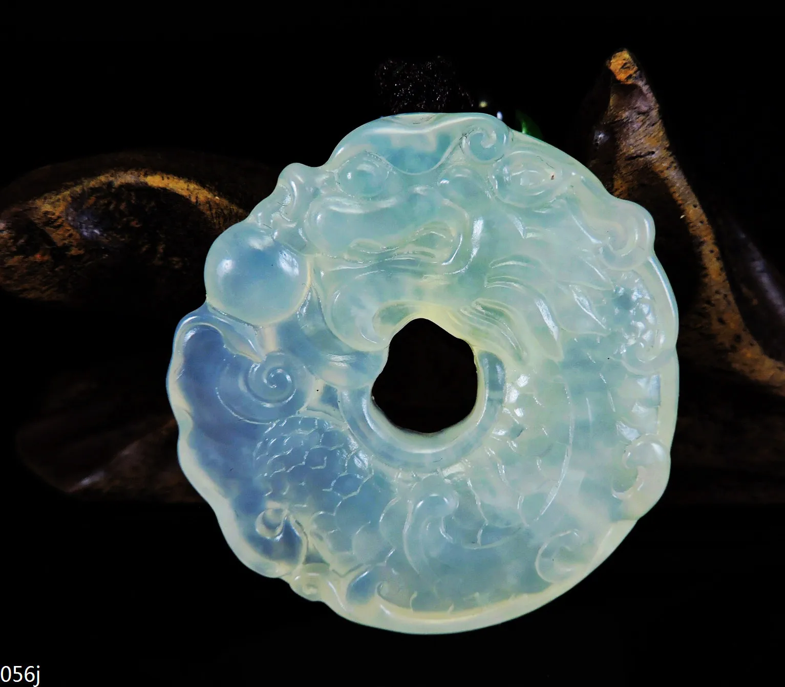 

Jade Jewelry Natural Jade Pendant Necklace Hand-Carved dragon coin Jadeite Necklace Pendant Gift No Treatment 056j