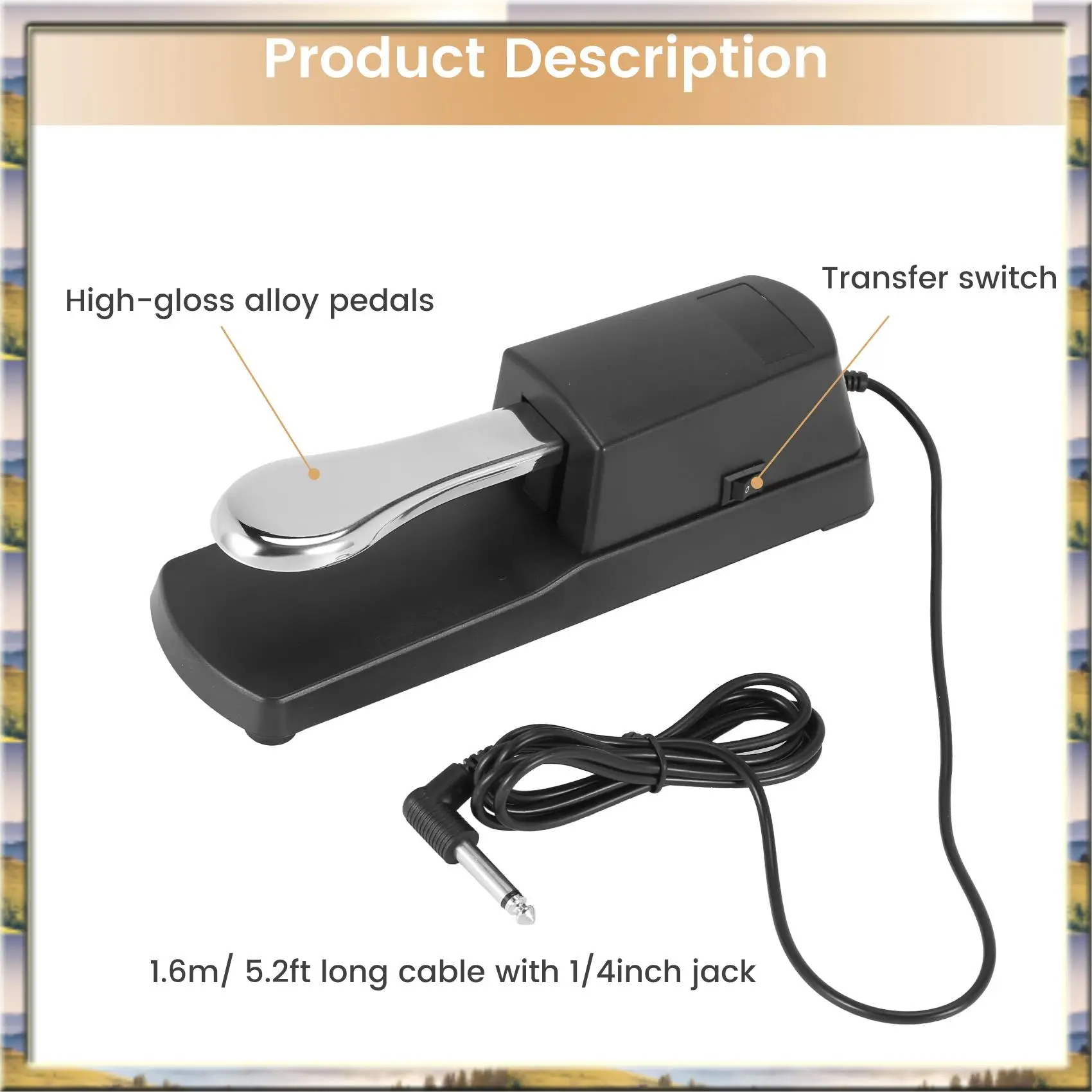 Y30A Upgrade Sustain Damper Pedal Piano Keyboard For Yamaha Roland Electric Piano Electronic Keyboard Electronic Piano Pedal view 5
