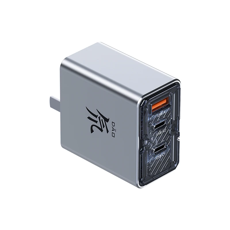 Nubia RedMagic 65 واط شاحن GaN5 شاحن سريع داو فنغ مهايئ شاحن الطاقة ثلاثي المنافذ 65 واط تاريخ كابل ل Nubia Redmagic