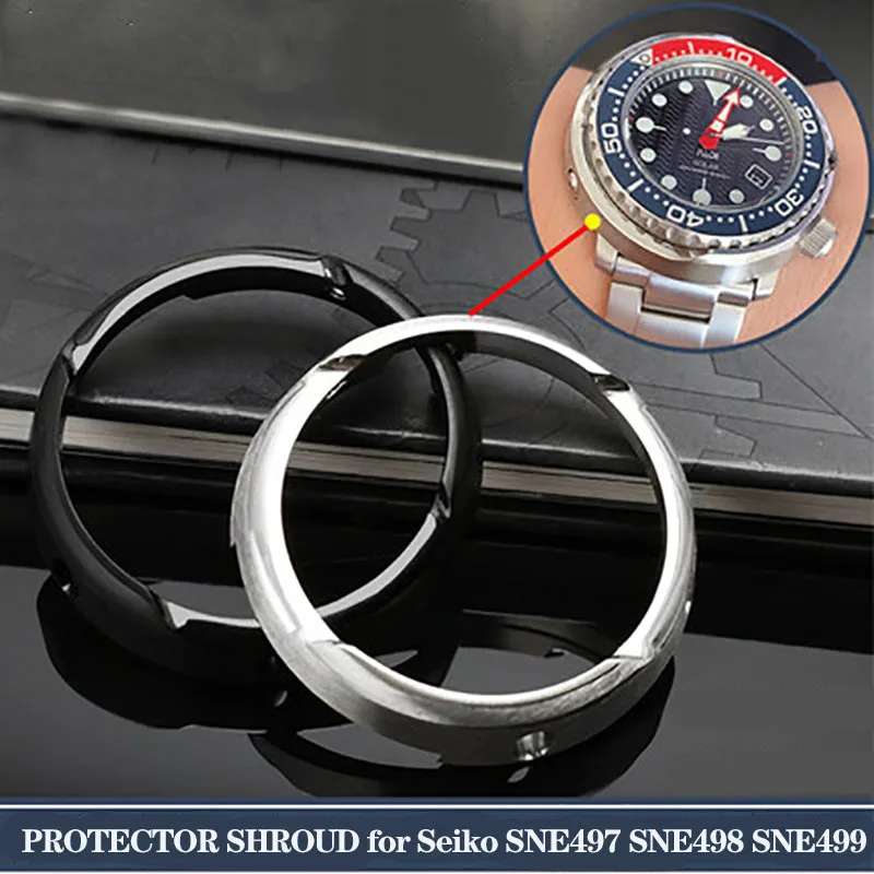 Protector Shroud For Seiko SNE497 SNE498 SNE499 SNE518 SNE533 SNE535 SNE537 Stainless Steel Armor Watch Case Cover Outer Shell