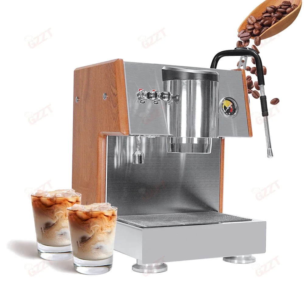 GZKITCHEN-cafetera Espresso para uso en el hogar y la Oficina, máquina de café semiautomática italiana con dispositivo OPV, 9 Bar