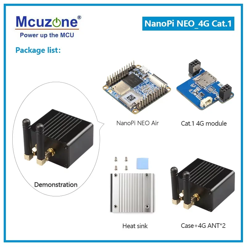 NanoPi NEO-4G Cat.1 Módulo LTE, CAT1-EU Módulo LTE, Núcleo NEO, NEO Air,Drive Free, Dial Free, Plug and Play, Debian