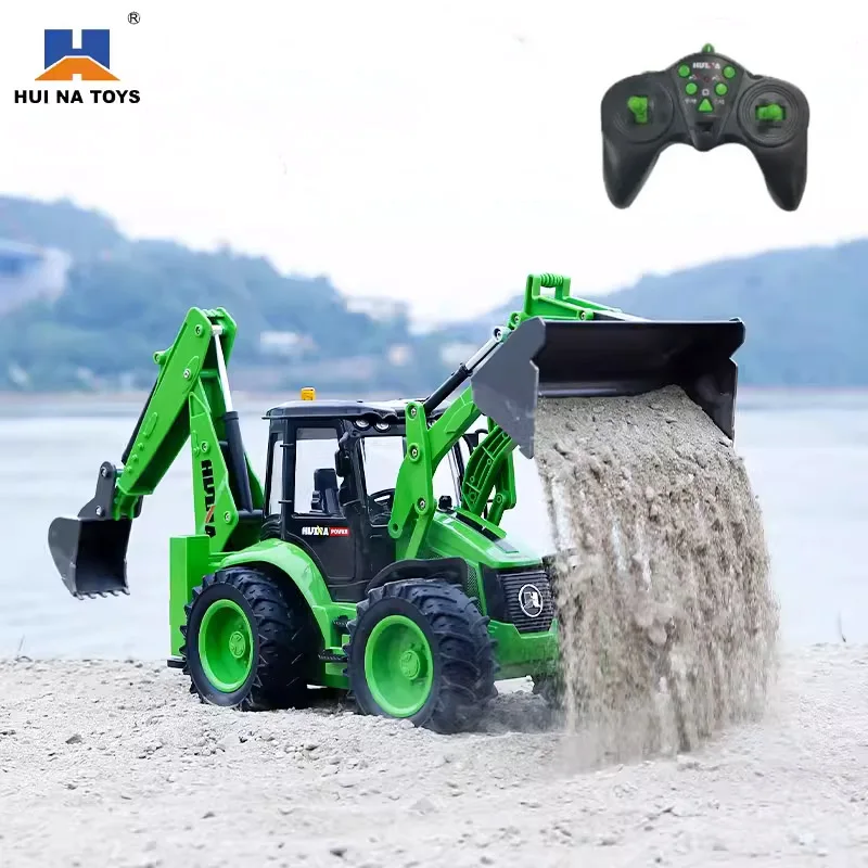 

Huina 1:14 Rc Truck Tractor 9CH Remote Control Car Excavator Loader Two-Way Forklift Simulation Engineering Cars Model Toys Boys