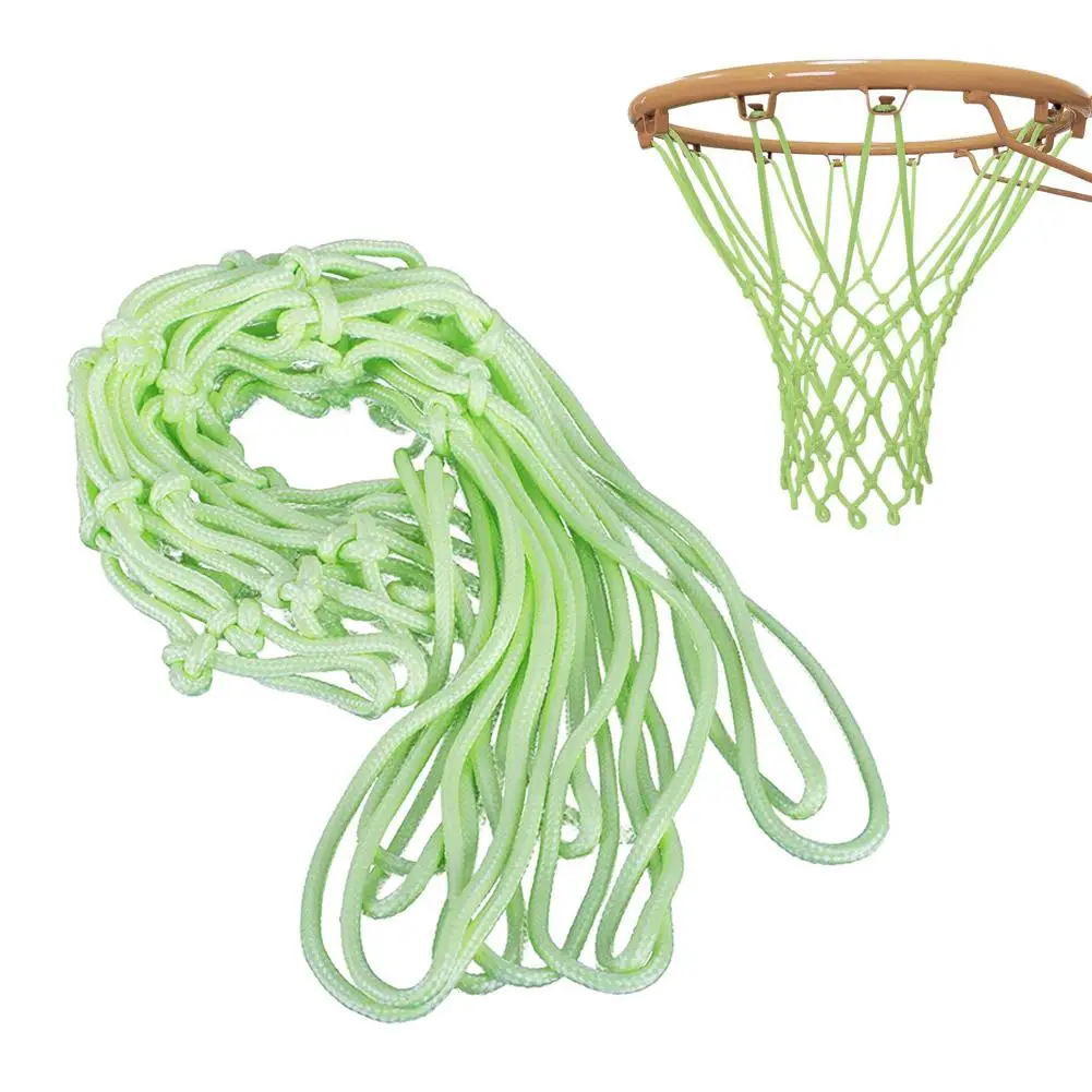 Jaring Basket Lampu Malam Nilon Jaring Ring Basket Bercahaya 45CM 12 Lingkaran Jaring Basket Bertenaga Matahari Portabel Luar Ruangan Bercahaya