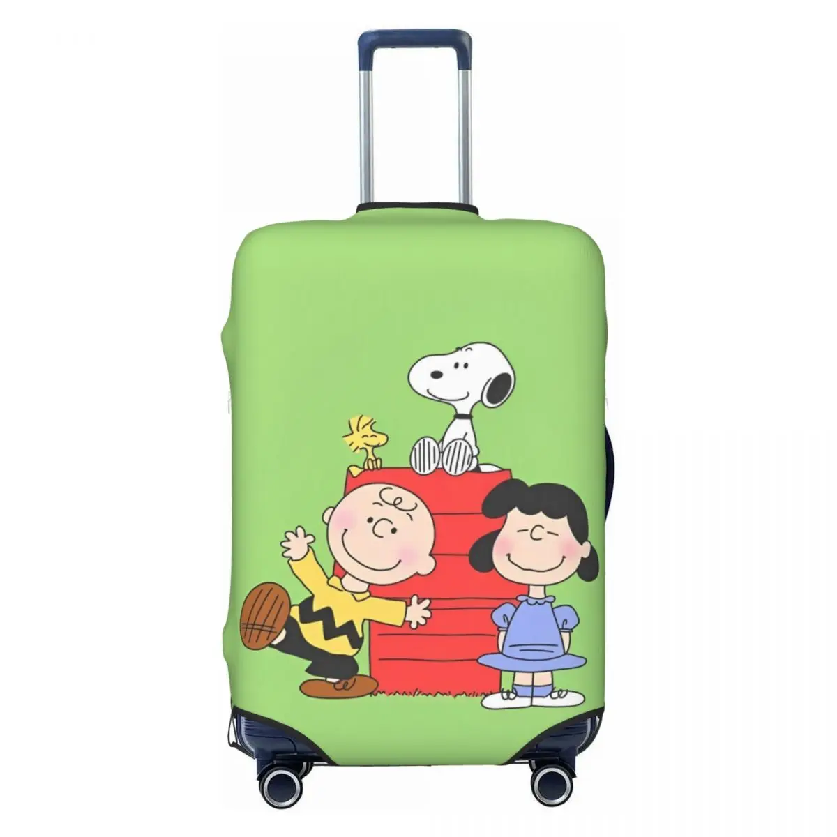 Hot Japan Cartoon Peanuts Snoopy Charlie Woodstock Suitcase Cover Vacation Anime Strectch Luggage Accesories Travel Protection