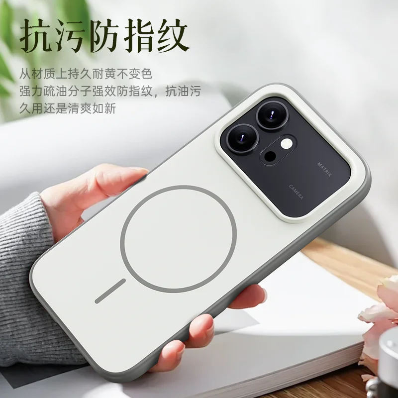 Etui Magnetyczne do Honor 600 Pro Kompatybilne z Magsafe, Matowe, PC, Przyjemne w Dotyku, Kolorowe, Ochronne na Telefon Honor 600, Pyłoszczelna Obudowa, Bumper — zdjęcie produktu 5