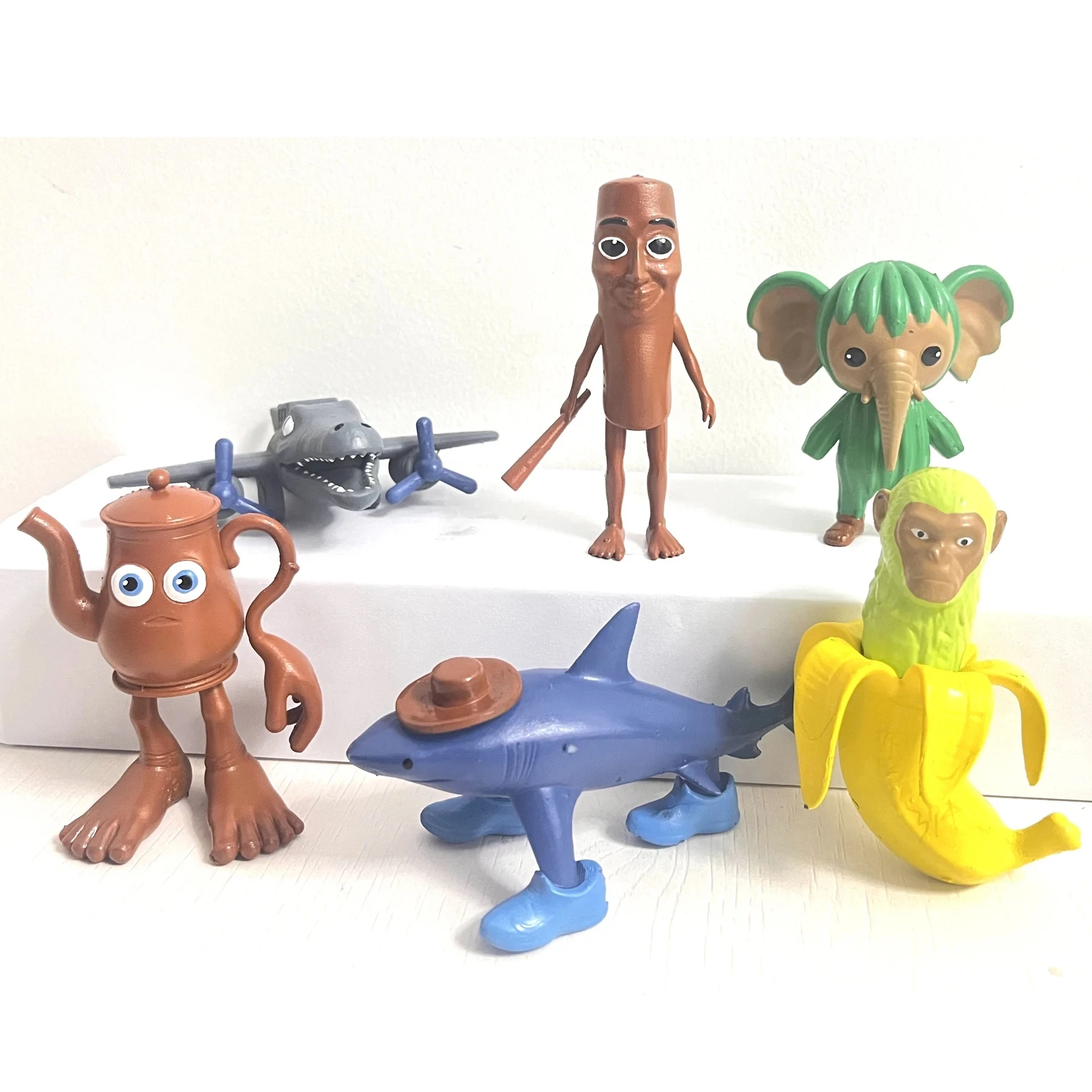 Italian Brainrot Tung Tung Tung Sahur Figure Toy Set - Tralalero Tralala Figures Bombardino Crocodilo Shimpanzini Bananini