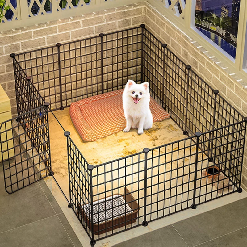 

Simple Metal Dog Fences Foldable Removable DIY Pet Fence Home Indoor Large Cages Special Fence Kennel Toilet Supplies