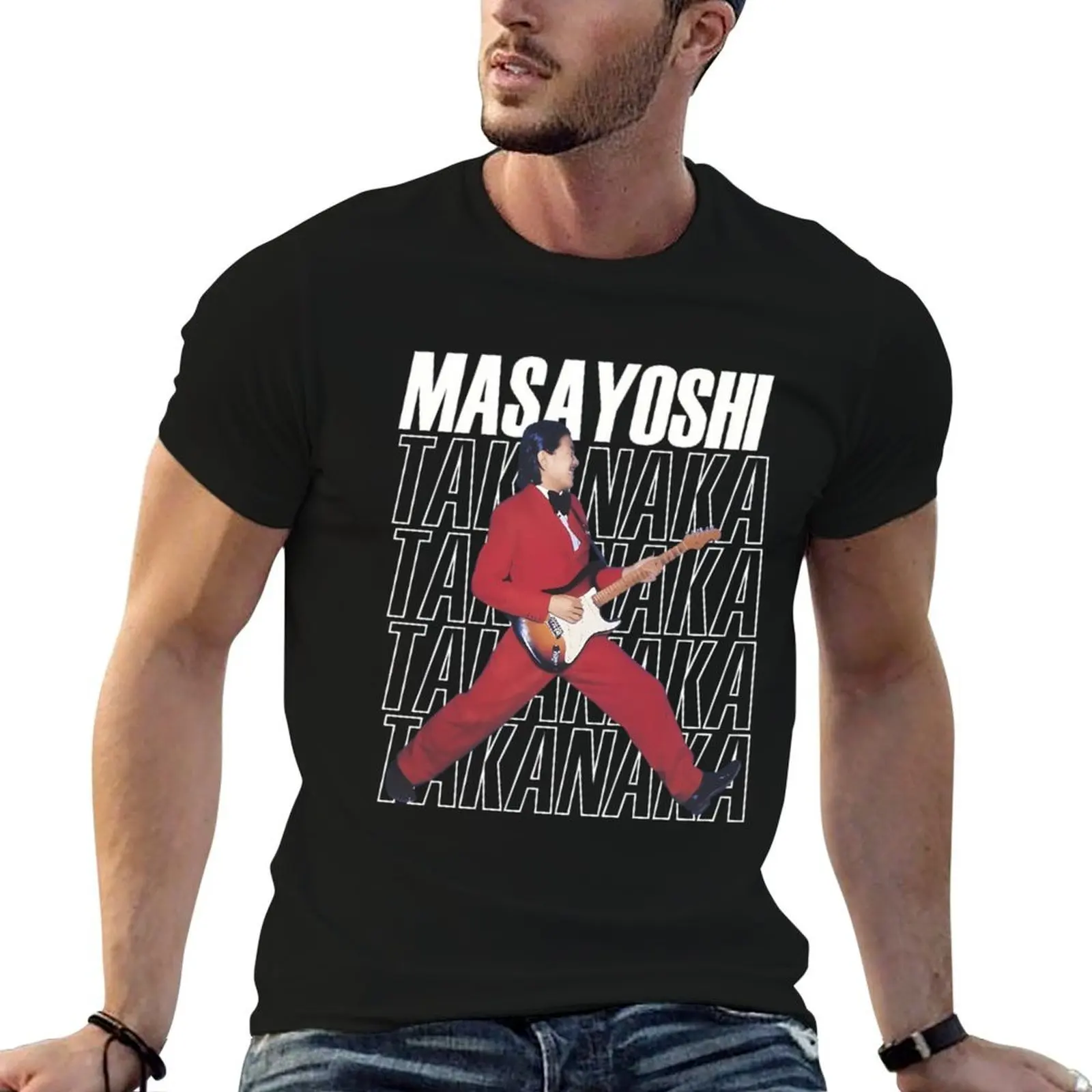 

Red shirts T-Shirt t t Suit fit man for Masayoshi man Takanaka - t Retro cotton for man cotton slim shirts shirt heavy