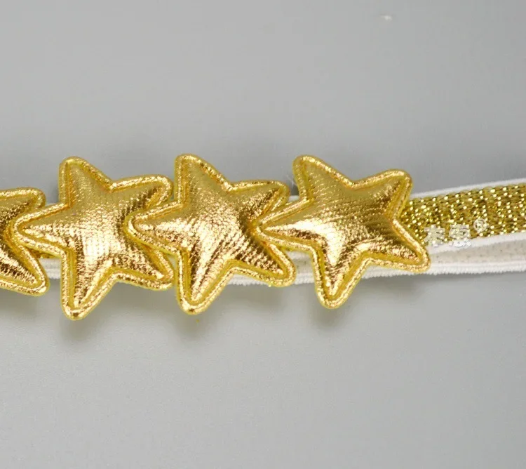 1PCS Fashion Gold Silver Newborn Girls Headband Five-pointed Baby Star Hairband Shining Infant Kids Photography Props