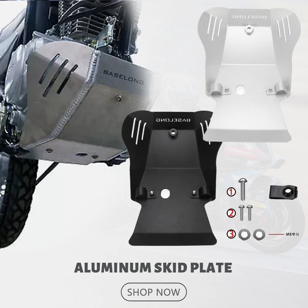 

2024 2025 New Motorcycle Accessories Skid Plate Bash Frame Guard Under Engine Cover Protection For Honda XR150L Dual Sport 2023