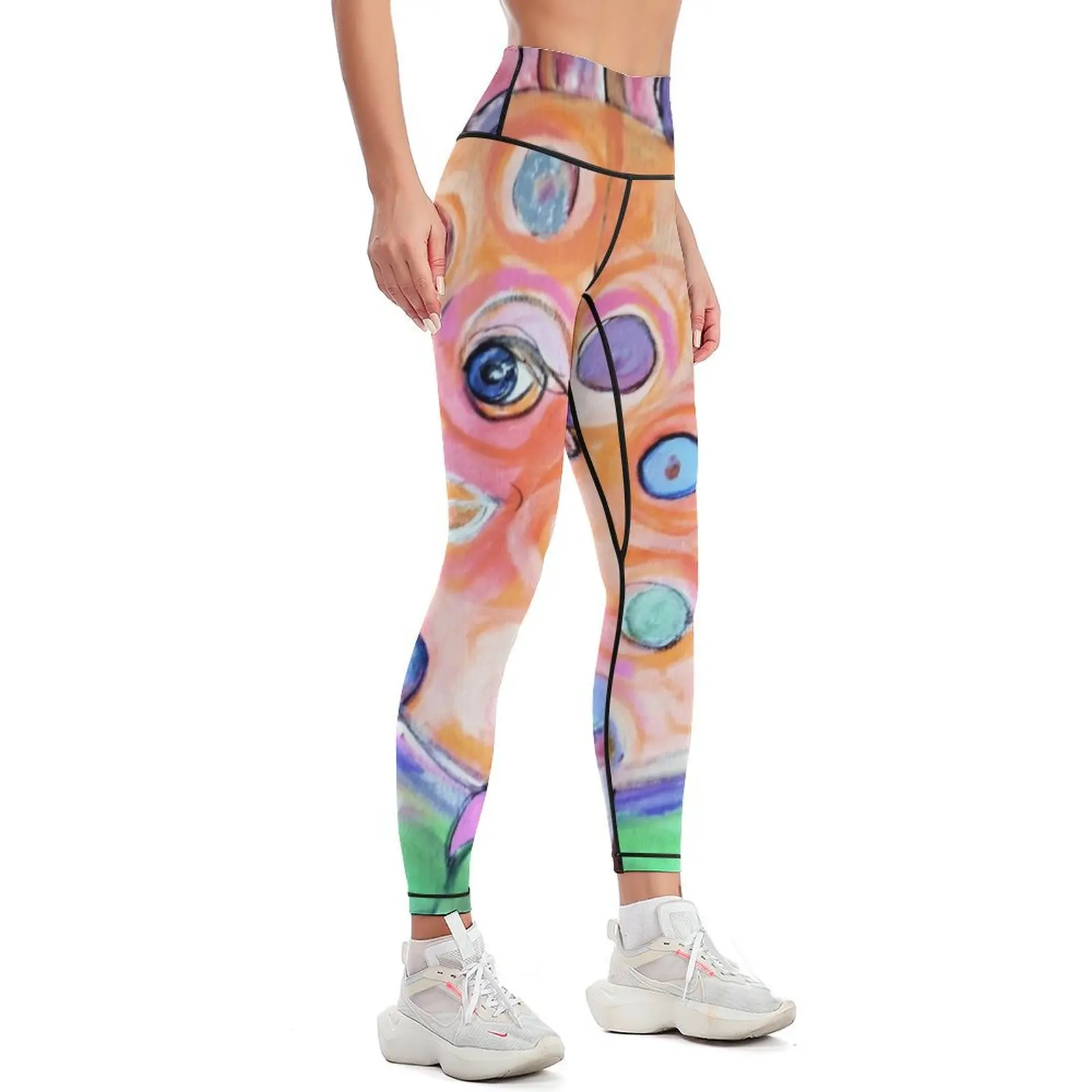 Miss Puff - House of Rules detail Leggings high waist Women's fitness Sportswear woman gym exercise clothing for Womens Leggings