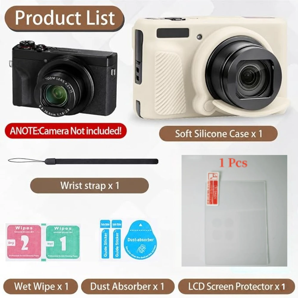 For Canon PowerShot SX730 SX740HS Accessories, Anti-Scratch Soft Silicone Digital Camera Case Protective Cover bag Soft case