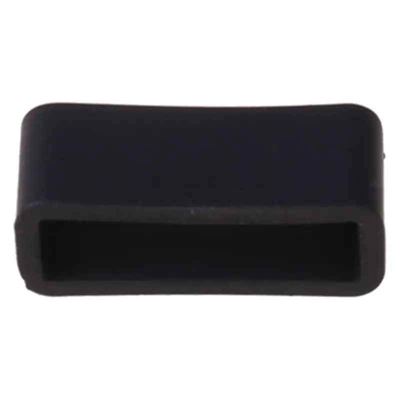 Universal 18mm Belt Loop Silica Buckle Fastener Ring Black for Vivosmart