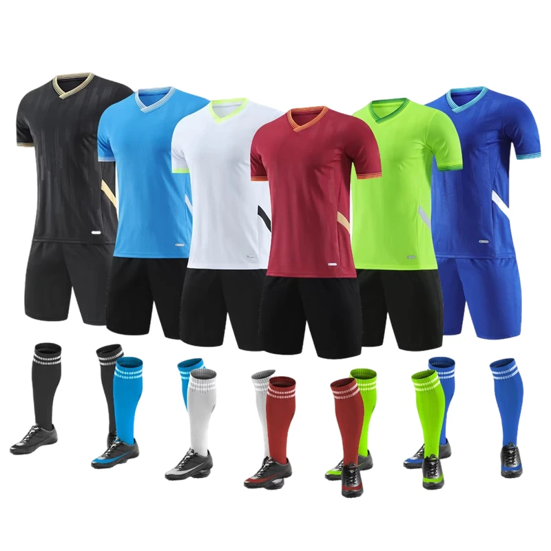 Football Jersey sets for Men Children Soccer Team Sports Sets Quick Drying Sports Shirt+Shorts Football Uniform Sets