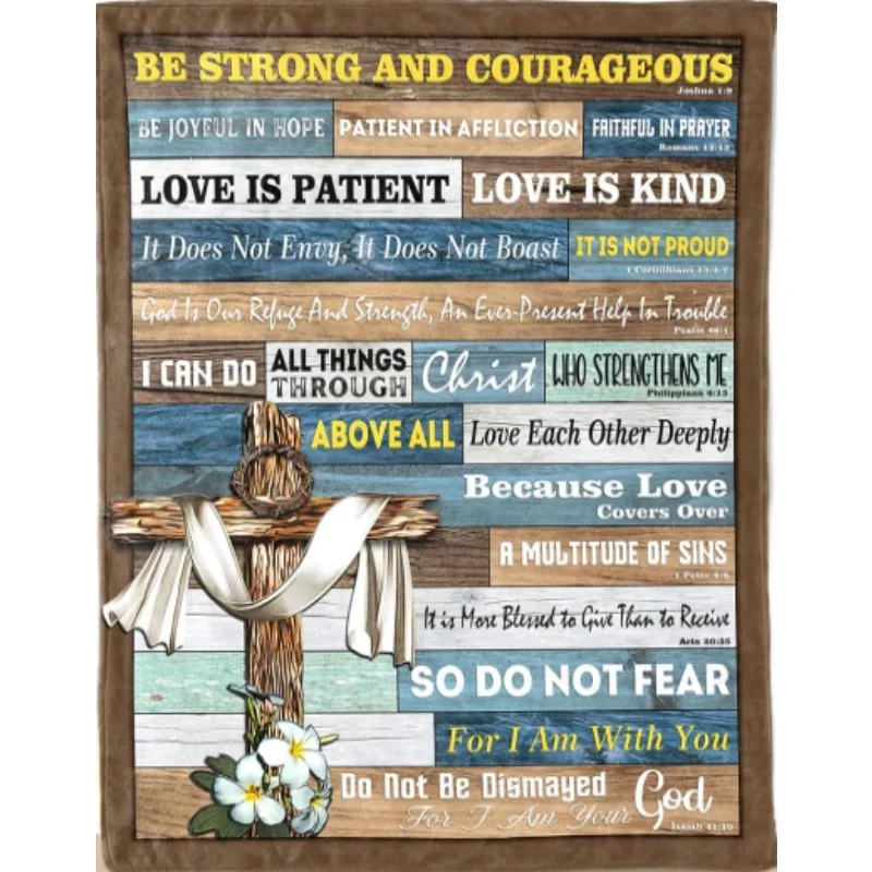 هدايا مسيحية ملهمة للنساء - بطانيات دينية، هدايا للرجال، بطانيات مسيحية للإيمان للنساء