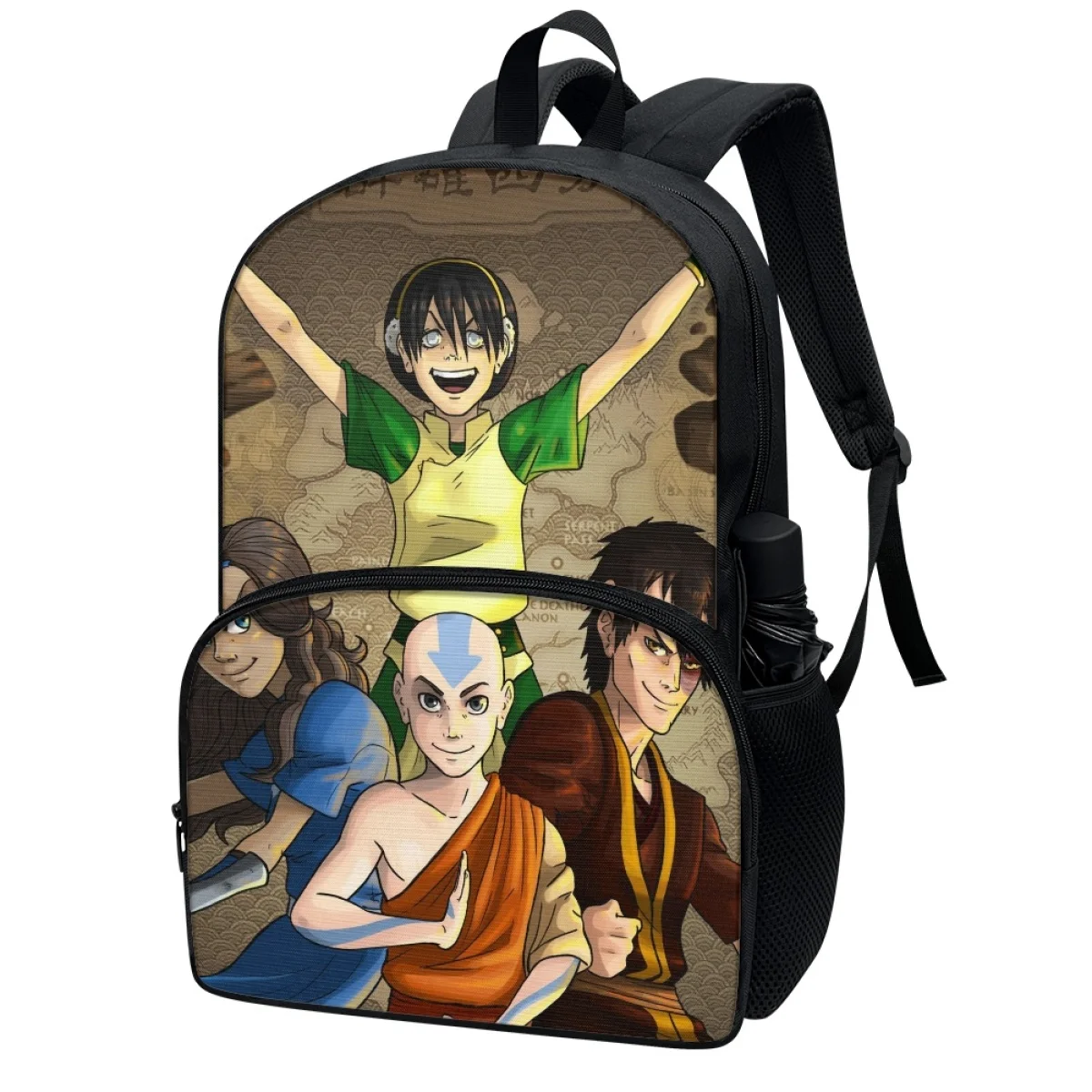 FORUDESIGNS Avatar The Last Airbender Backpacks Leisure Student's School Bags Light College Style Bookbags Boys Packsack