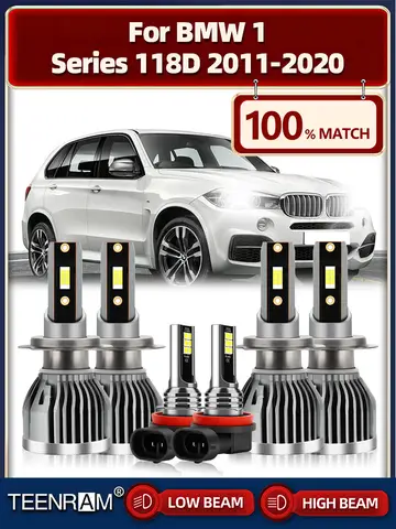 LED 헤드라이트 전구, 자동차 헤드램프, BMW 1 시리즈 118D 2011-2014 2015 2016 2017 2018 2019 2020, 360W, 60000LM, 12V LED 헤드라이트 전구, 자동차 헤드램프, BMW 1 시리즈 118D 2011-2014 2015 2016 2017 2018 2019 2020, 360W, 60000LM, 12V
