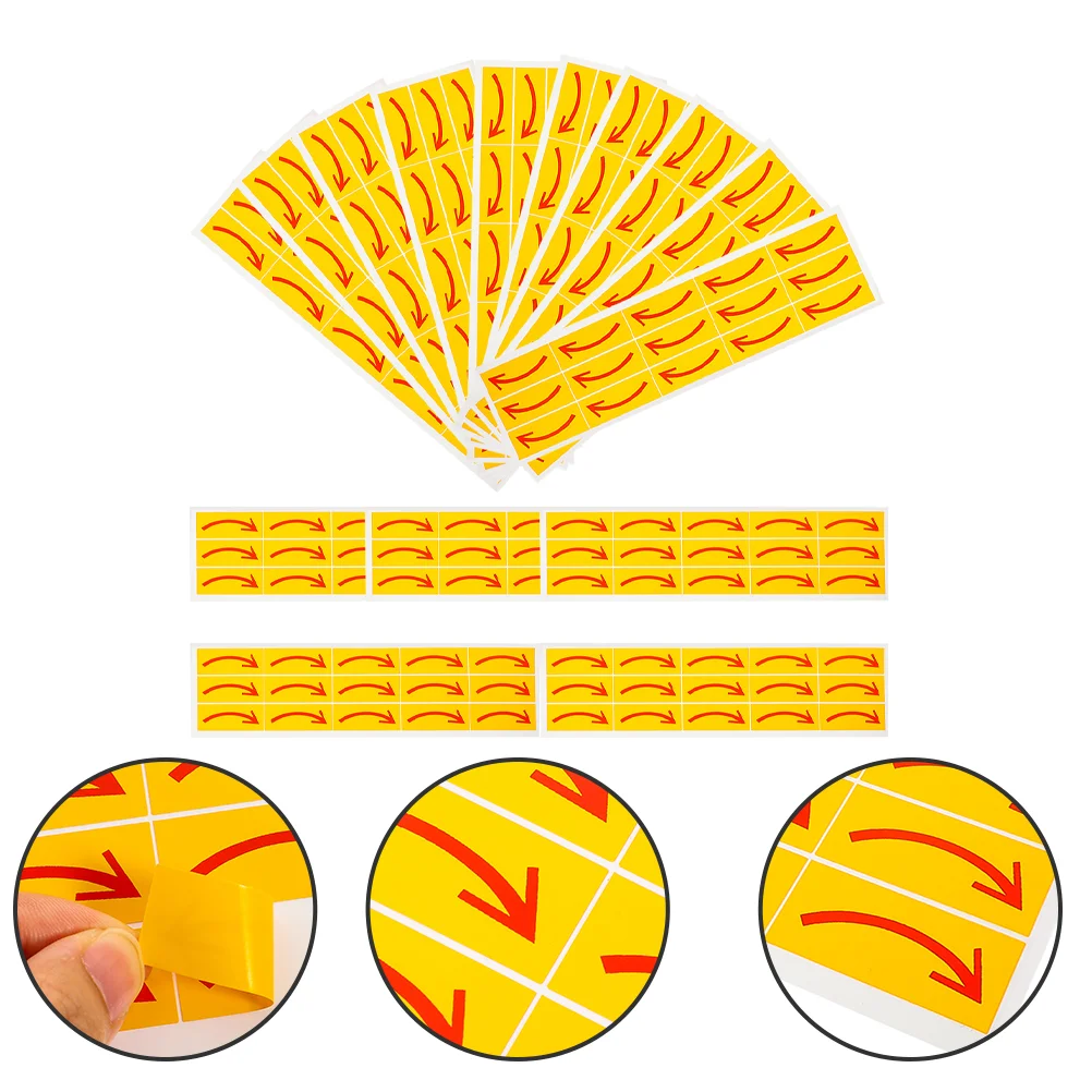 Transparent Sticker Nail Stickers Directions Indication Arrow Red Pvc Self-adhesive