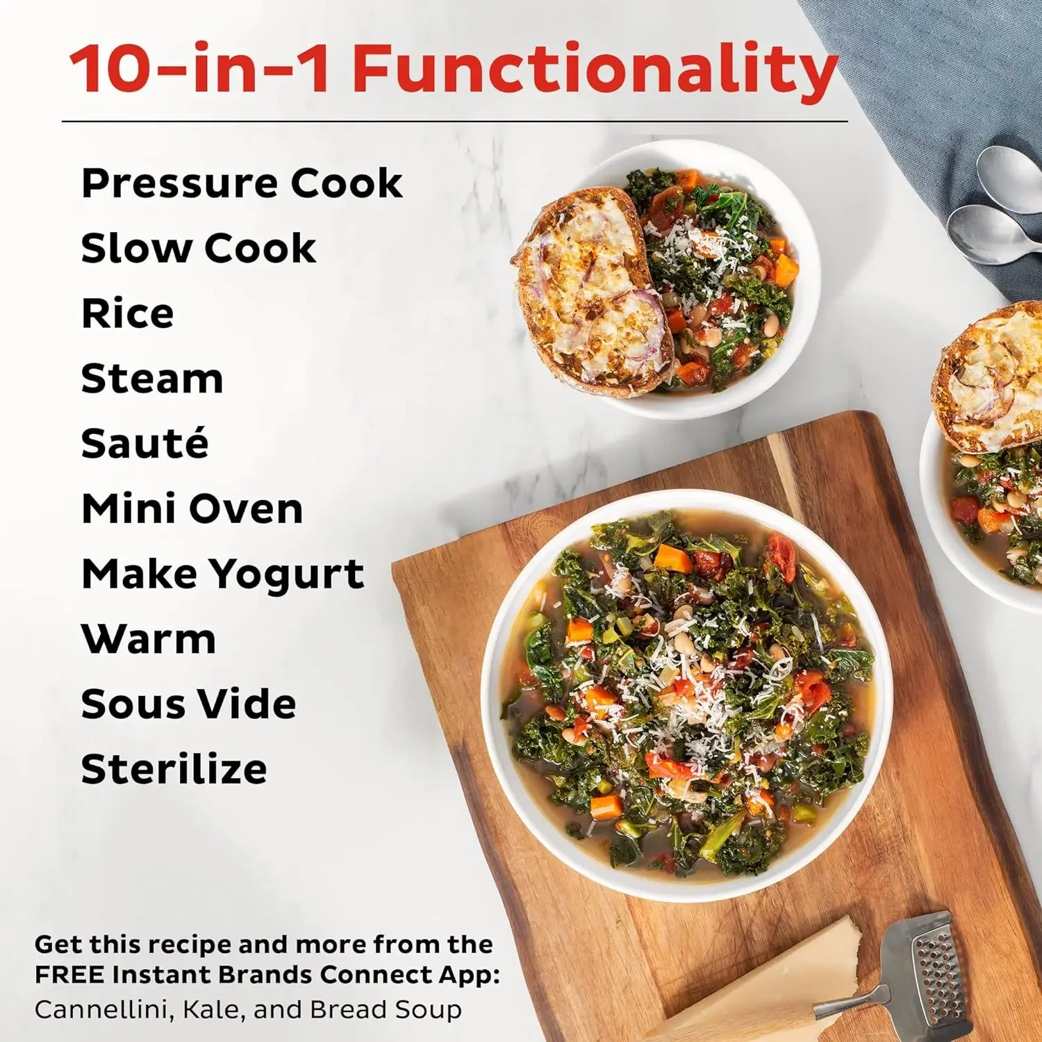 Instant Pot Pro 10-em 1 Panela de Pressão, Fogão Lento, Fogão de Arroz e Grãos, Steamer, Sous Vide, Fabricante de Iogurte, Frete Grátis