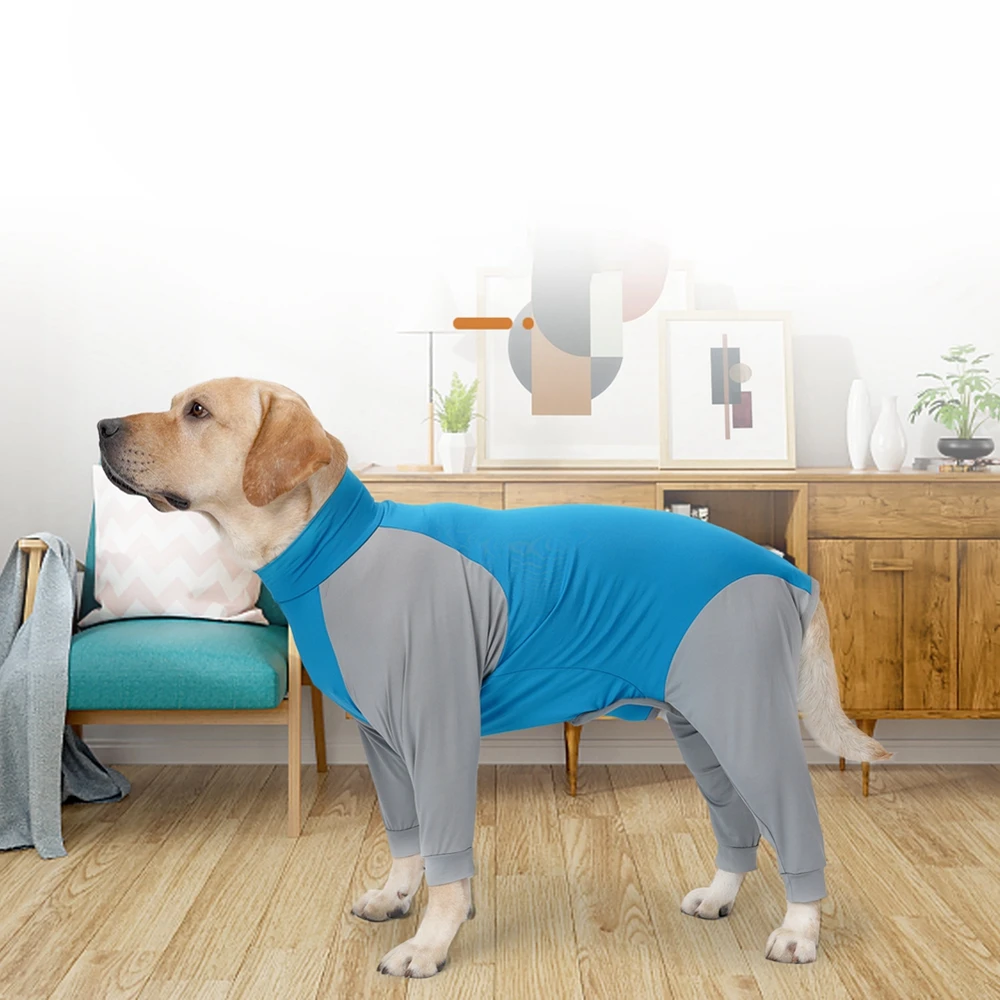 Dog Recovery Suit Pet Home Wear Pajamas High-elastic Breathable  Dog Jumpsuit Pet Operative Protection Long Sleeves Bodysuit