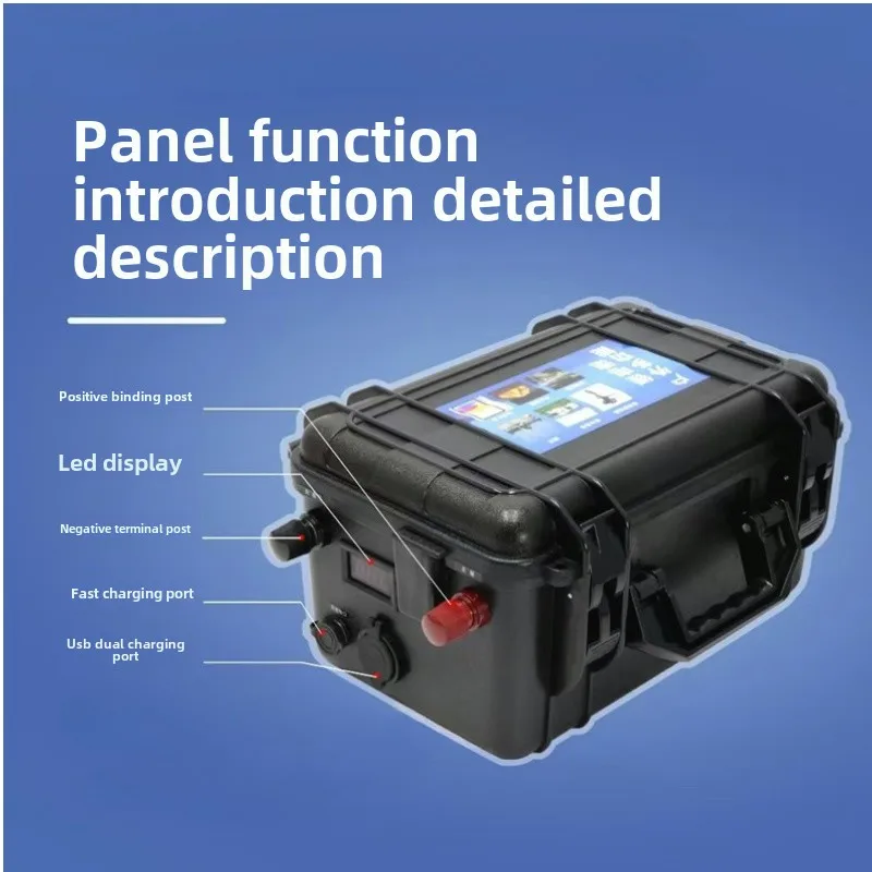 

12v 150AH 80Ah LiFePO4 Battery 12.8v Multifunctional Portable suitcase Camp Inverter Car lighter Batteries Duty-free