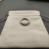 S925 Sterling Silver New Style Horizontal Color Ring Neutral Classic Fashion Simple Temperament Retro Trend Luxury Jewelry Gift