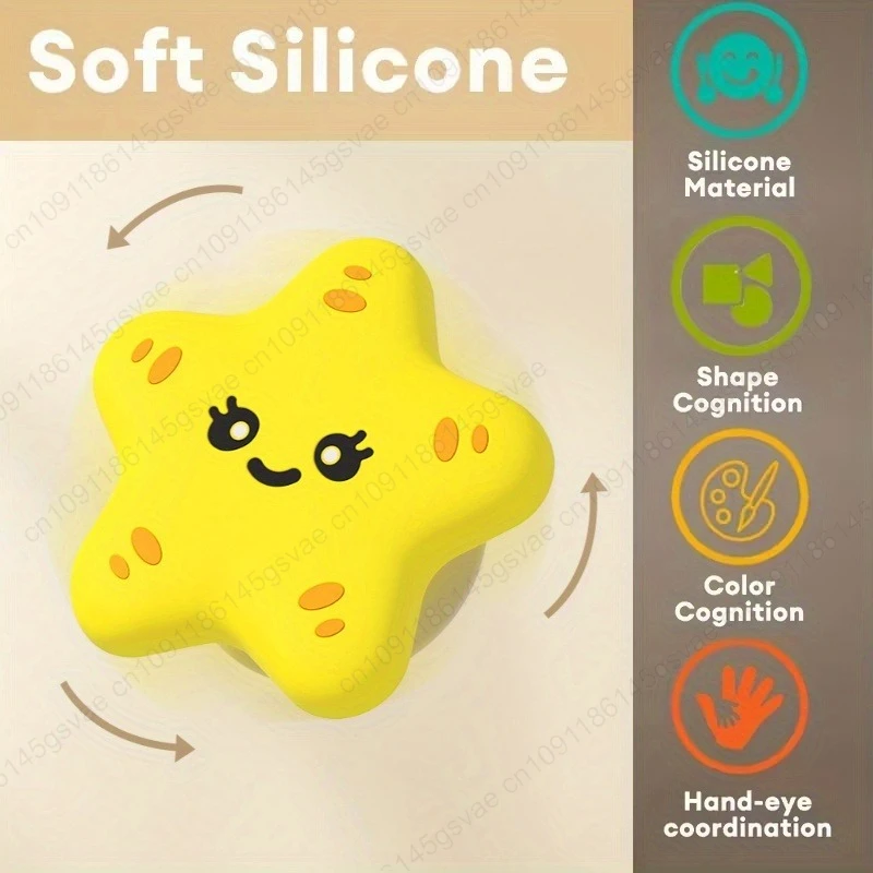 3 قطعة/المجموعة ألعاب حمام الطفل مضحك الاستحمام كوب شفط من السيليكون تدور على طول لعبة-معزي الطفل ، لعب المياه ، الدورية إصبع توبر #3