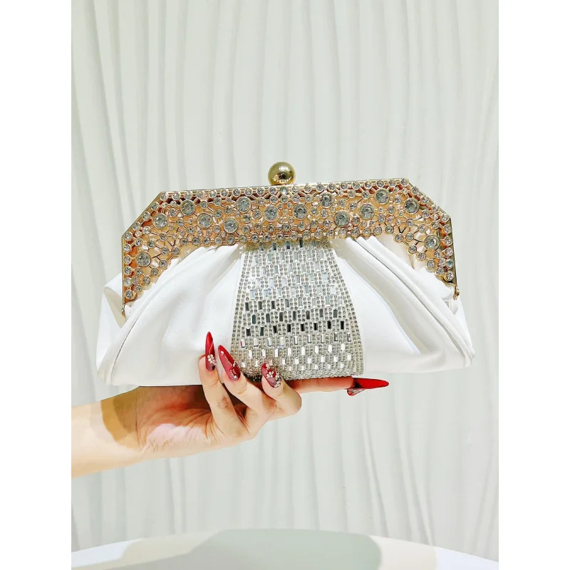 

New diamond-embellished evening dress bag, handbag, socialite dinner bag, fashionable handbag, clutch bag