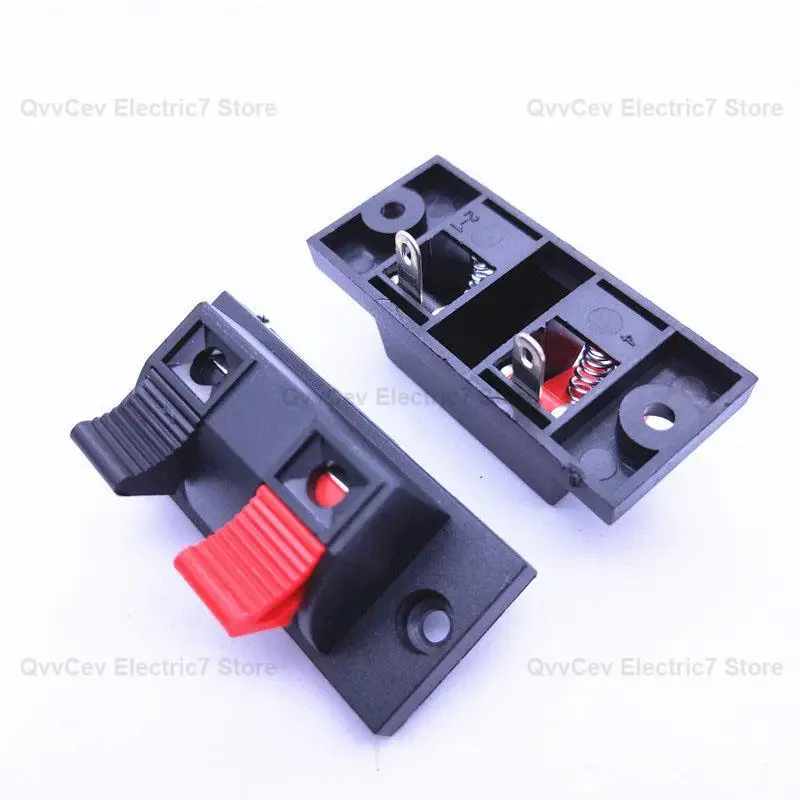 Terminais de áudio Speaker Clips Breadboard, Terminal Conector, Push In Jack, Spring Load, 2P, 4P, W28, 2pcs por lote