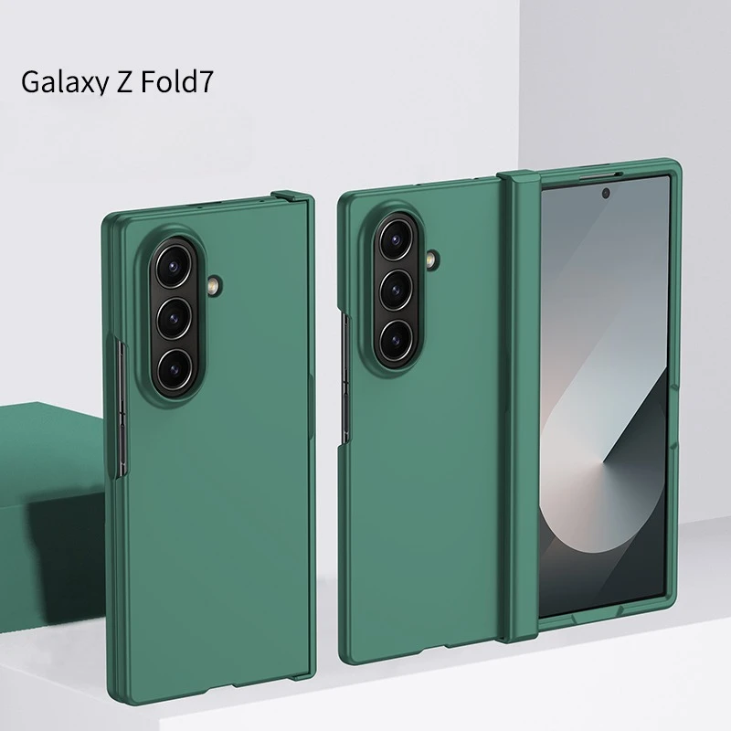 PC-Hautstruktur, Hartschale, Scharnierschutz, Handyhülle für Samsung Galaxy Z Fold 7, 6, 5, 3, 4, ZFold7, komplettes Paket, Schutzhülle