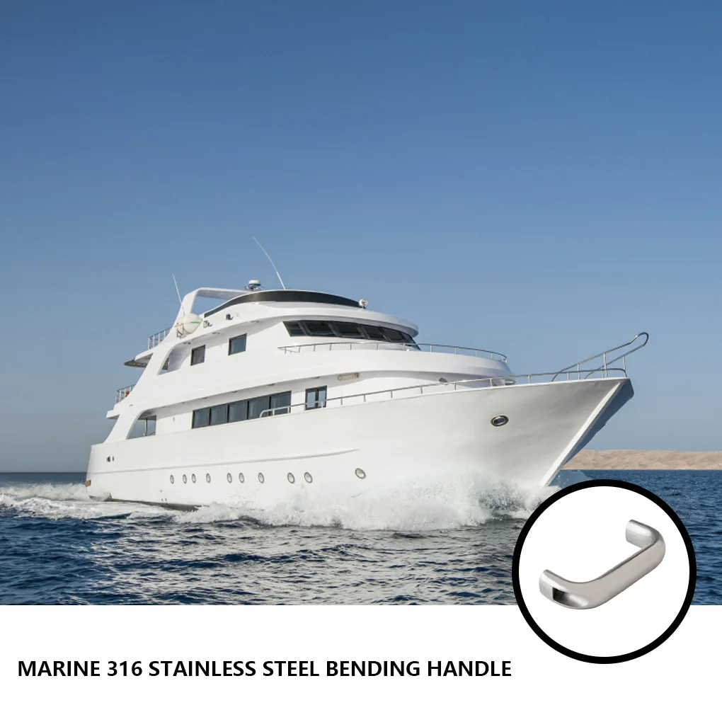 Door Handle Deck Grip Boat Supplies Long-lasting Stainless Steel Multipurpose Firm Structure Hardness Shell Marine Hardware