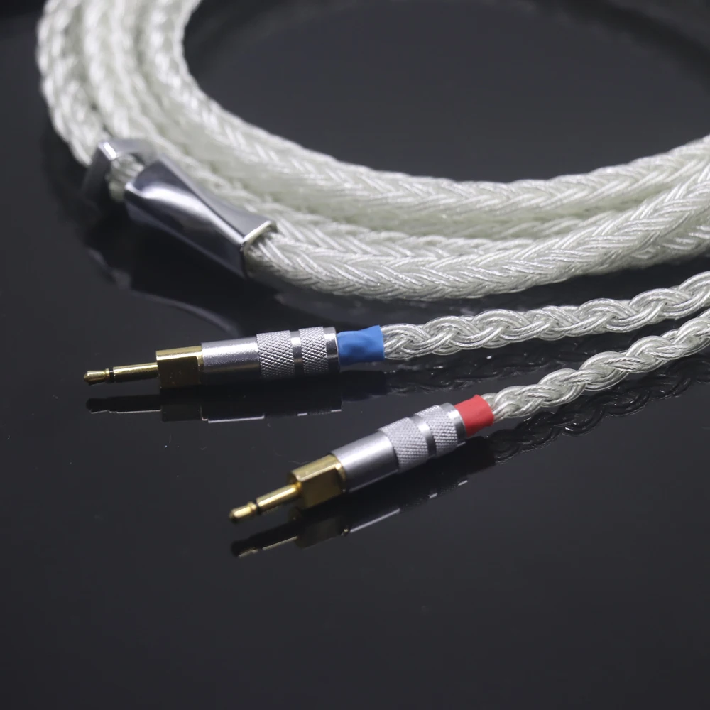 Haldane Xiaoman-Waist Thickened-Cable 16 Core Pure Silver OCC Earphone Upgrade Cable for Abyss Dianaz Sennheiser HD700 hd 700 He
