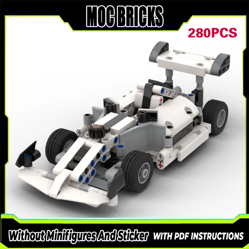 

City Car Model MOC Building Bricks Single-Seater Racing Car Modular Technology Gifts Holiday Assemble Children Toys Suit