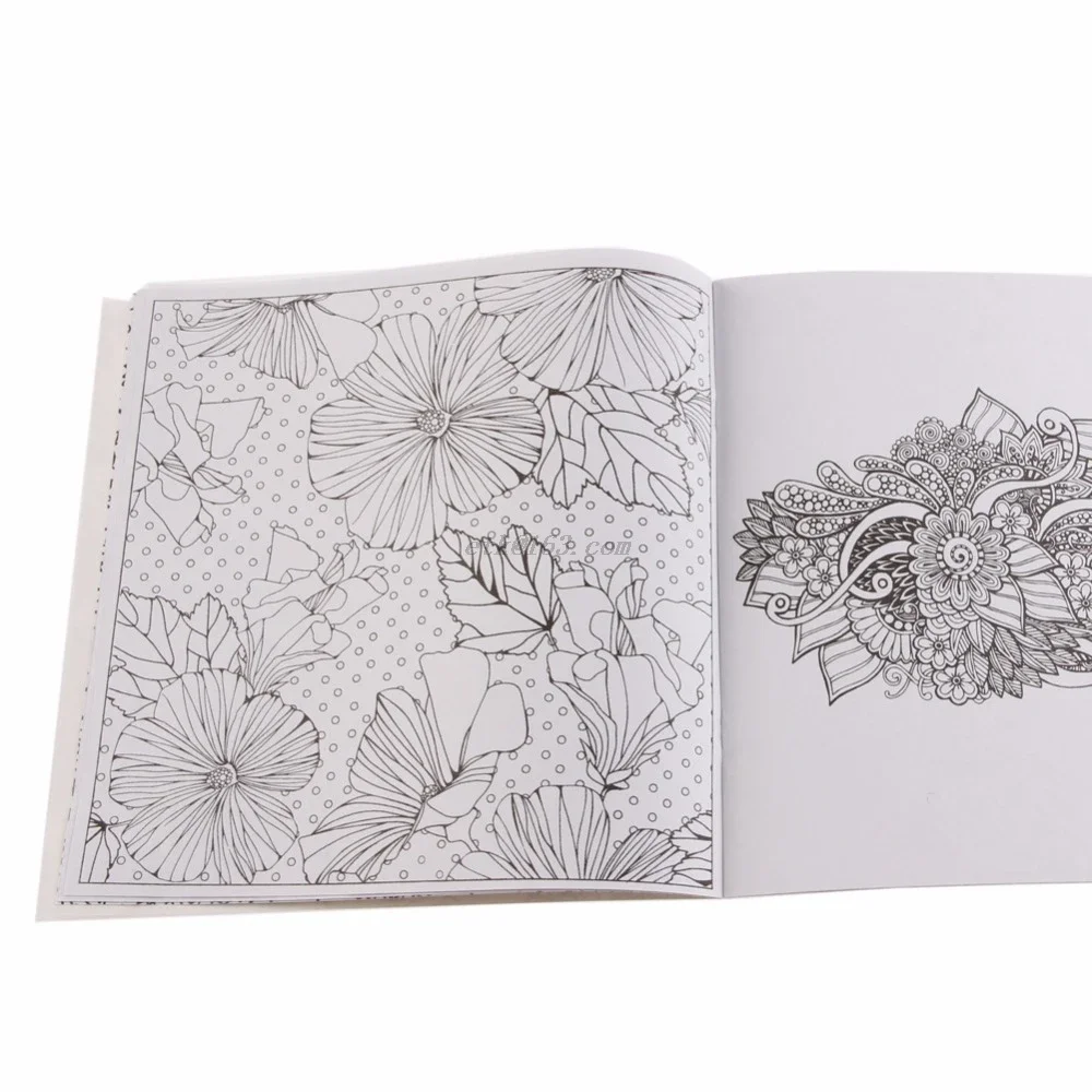 Imagem -05 - Páginas Mandalas Flor Livro para Colorir para Crianças Adulto Aliviar o Estresse Matar Pintura Desenho Peças 12