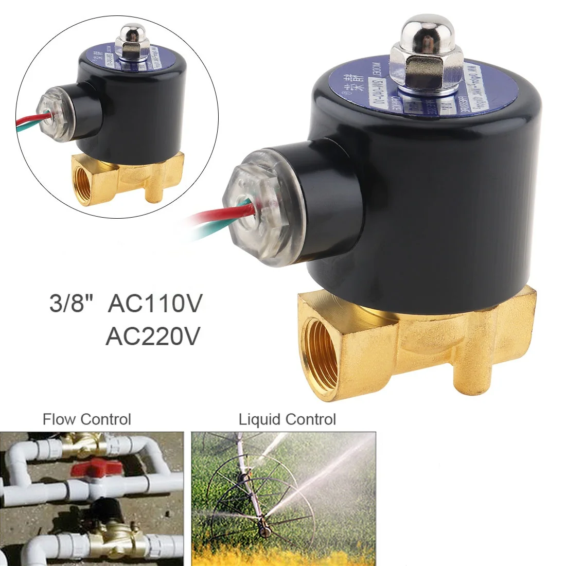 

3/8inch DN10 AC 110V/220V Electric Solenoid Valve for Water / Oil Electromagnetic Valve