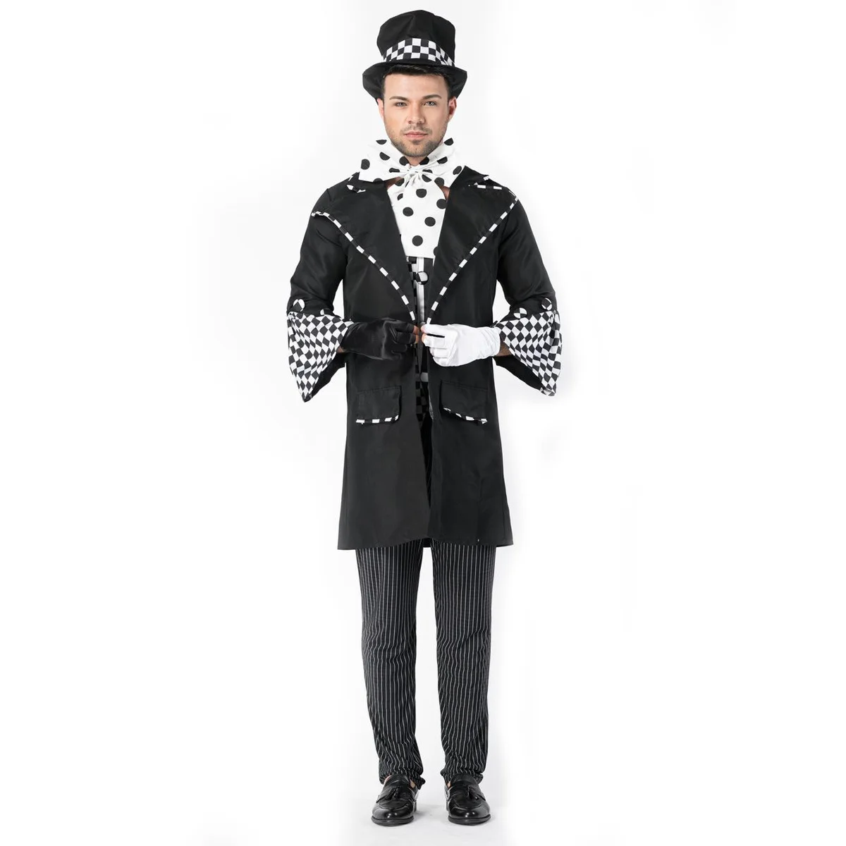 Uniforme de mago masculino, disfraz de mago, disfraz de juego de rol de Charlie Chaplin, disfraz de escenario