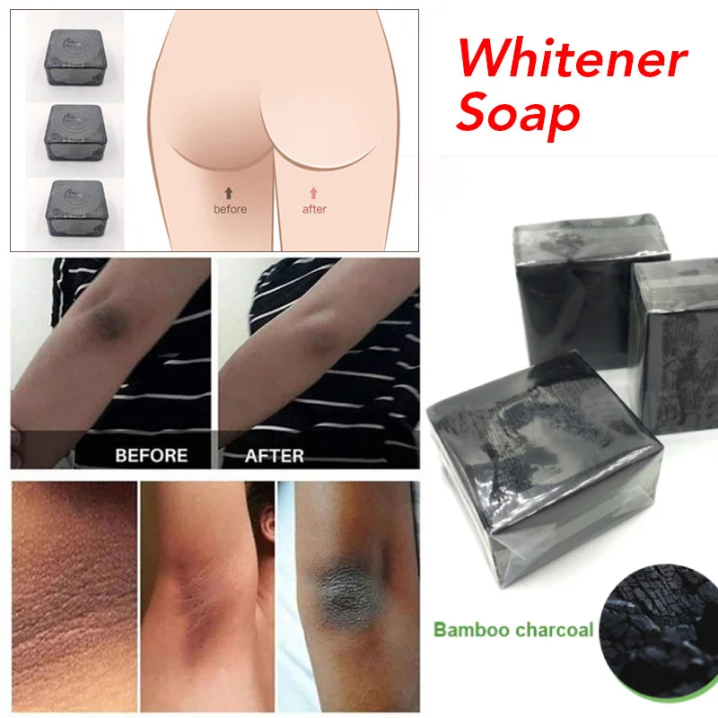 100g Bamboo Charcoal Handmade Soap Skin Moisturizing Deep Cleansing Oil Control Blackhead Remover Face Wash Hair Bath Skin Care