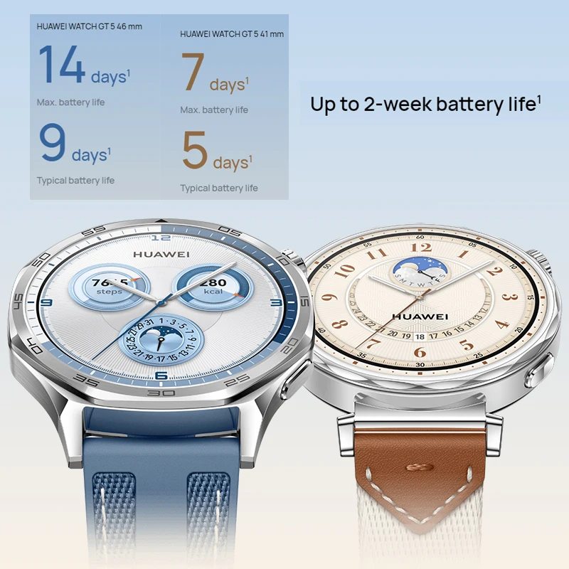 Huawei WATCH GT 5 Smart Watch 1.43 Inches AMOLED Color Screen Fitness Tracker Health Monitor Sport Watch 2-Week Battery Life